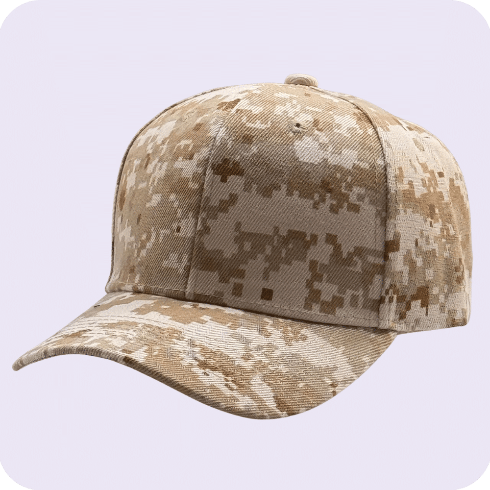 Gorra de Lona Camuflado Beige gorra de lona Camuflado beige- costado