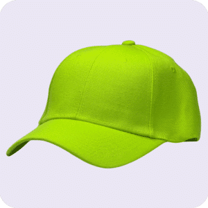 gorra de lona amarillo fluor - costado