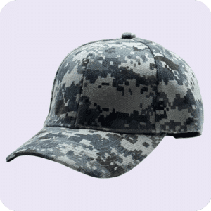 gorra de lona camuflado azul - costado