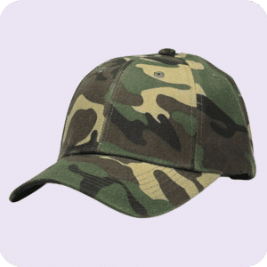 gorra de lona camuflado verde - costado