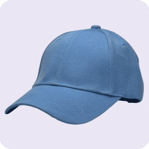 gorra de lona celeste- costado