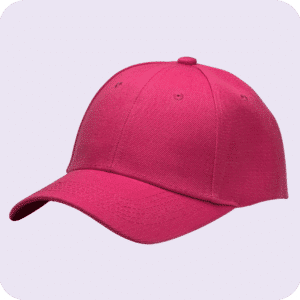 gorra de lona fucsia - costado