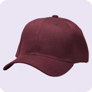 gorra de lona guinda - costado