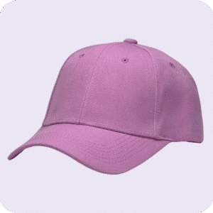 gorra de lona lila - costado