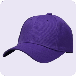 gorra de lona morado - costado