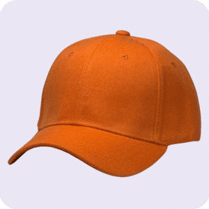 gorra de lona naranja - costado