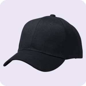 gorra de lona negro - costado
