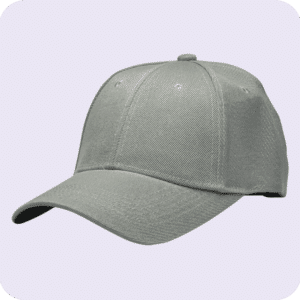 gorra de lona plomo plata - costado