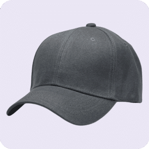 gorra de lona plomo rata - costado