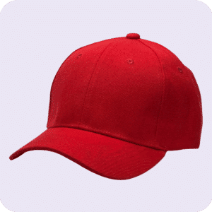 gorra de lona roja - costado