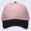 gorra de lona rosado con negro - frente