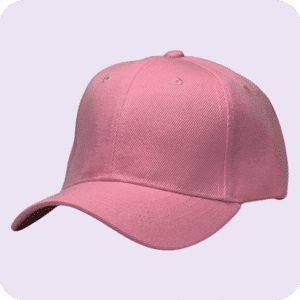 gorra de lona rosado fuerte - costado