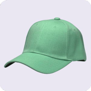 gorra de lona verde agua - costado