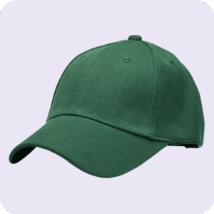 gorra de lona verde botella - costado