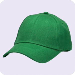 gorra de lona verde - costado