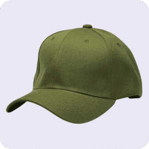 gorra de lona verde militar - costado