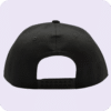 gorra plana negra - atras