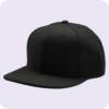 gorra plana negra - costado