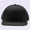 gorra plana negra - frente