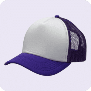 gorra trucker morada - costado
