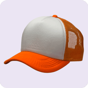 gorra trucker naranja - costado