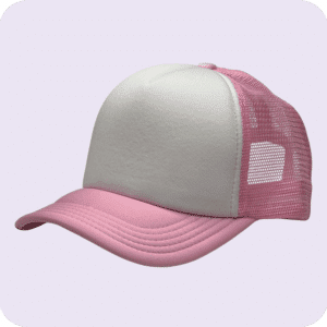 gorra trucker rosado - costado